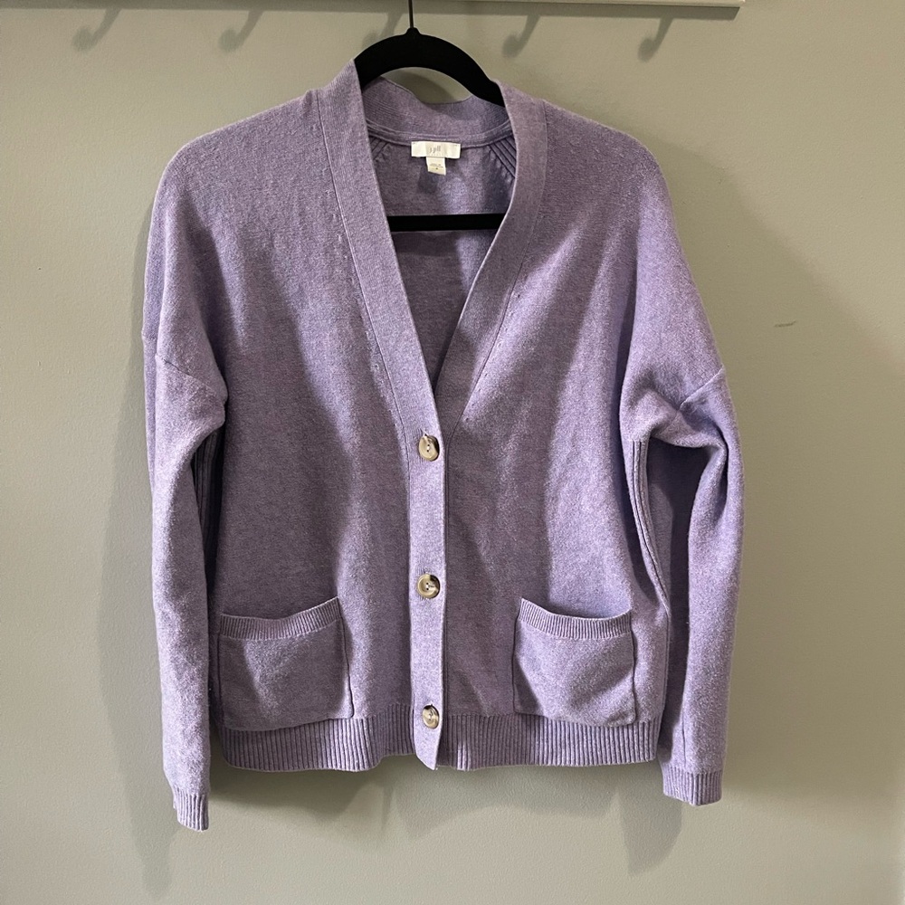 J Jill Lavender Cardigan size medium